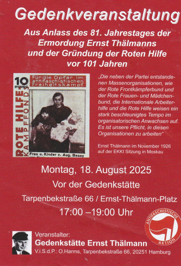 Gedenkveranstaltung August 2025